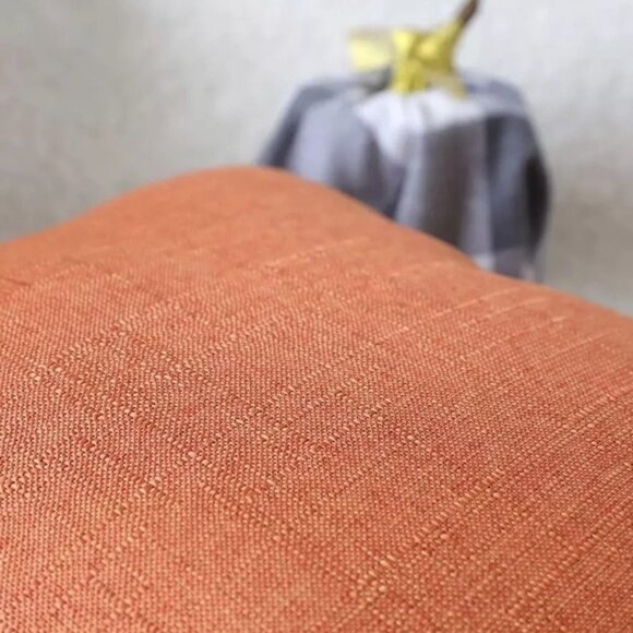 4th Emotion Throw Pillow Covers Fall Cotton Linen Sofa 2 Pcs Orange 12x20 inch - Picture 6 of 9